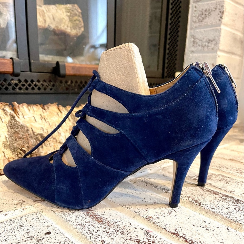 Corso Como Navy Lace-Up Heels - Picture 5 of 6